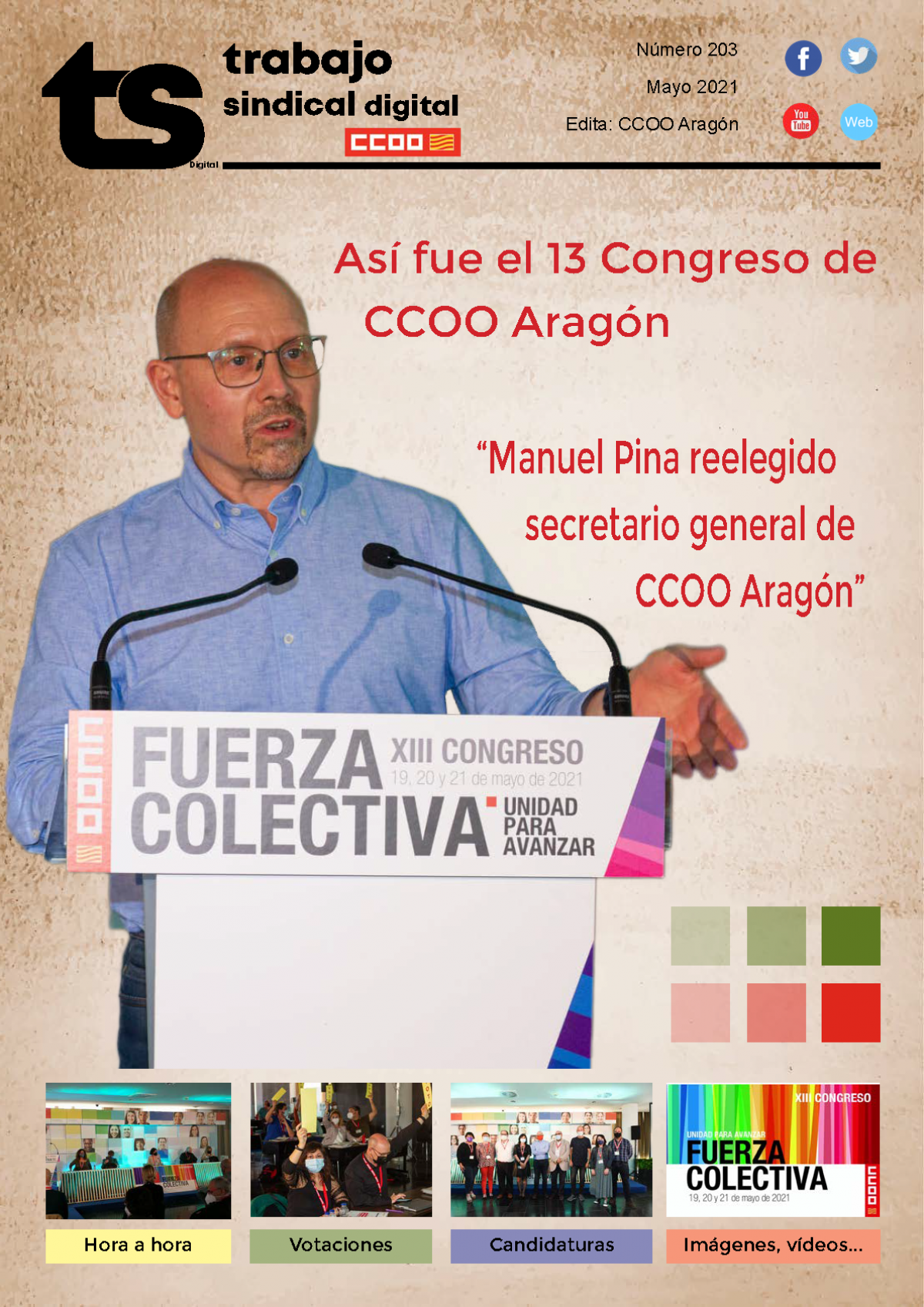 Trabajo Sindical digital 203. Especial 13 Congreso CCOO Aragón.